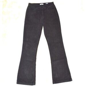 Kensie Black Corduroy Bootcut Jeans Size 6/ 28 Highrise Cotton Pants